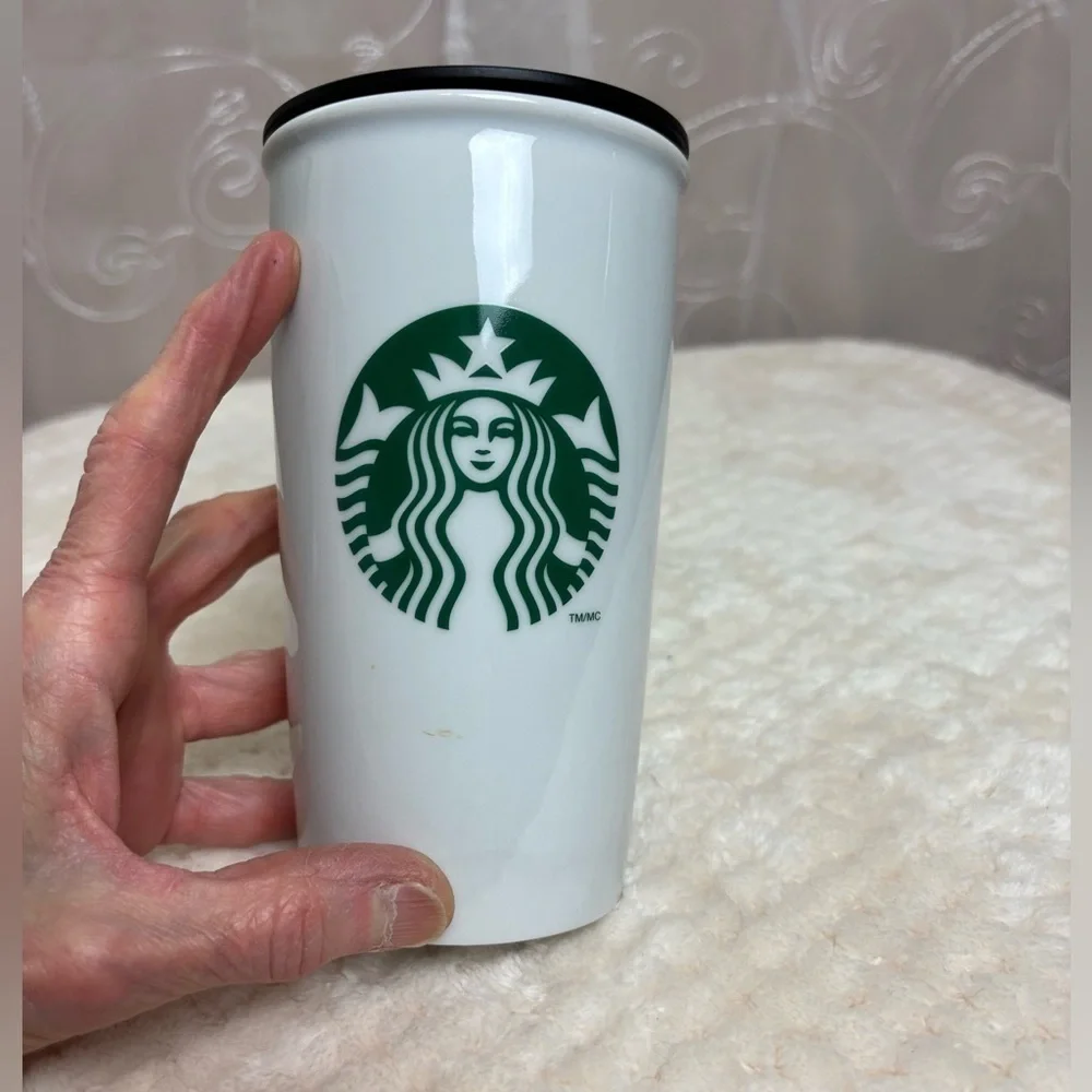 Starbucks Classic Double Wall Ceramic Hot Beverage Travel Tumbler